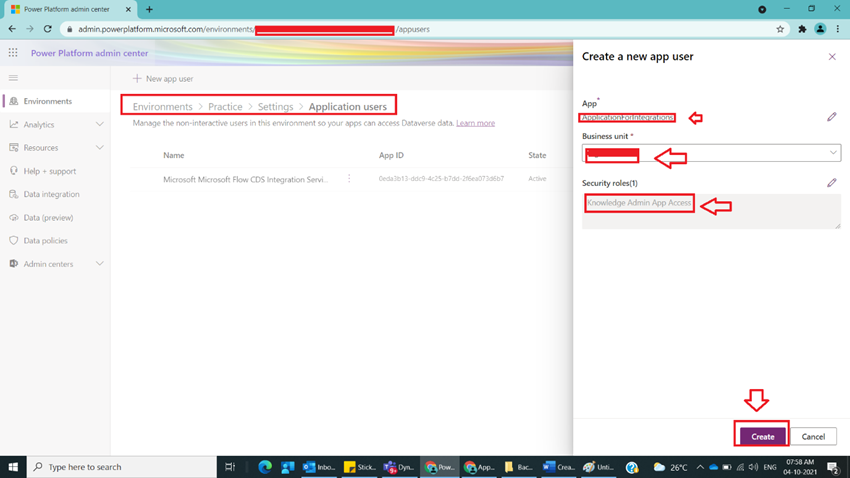 Create Application User in Dynamics CRM